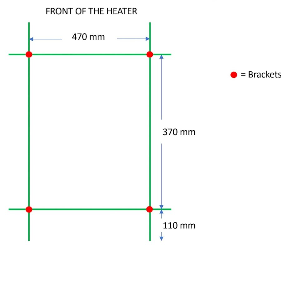 Designradiator TVS Pivo Zwart 59x50 cm