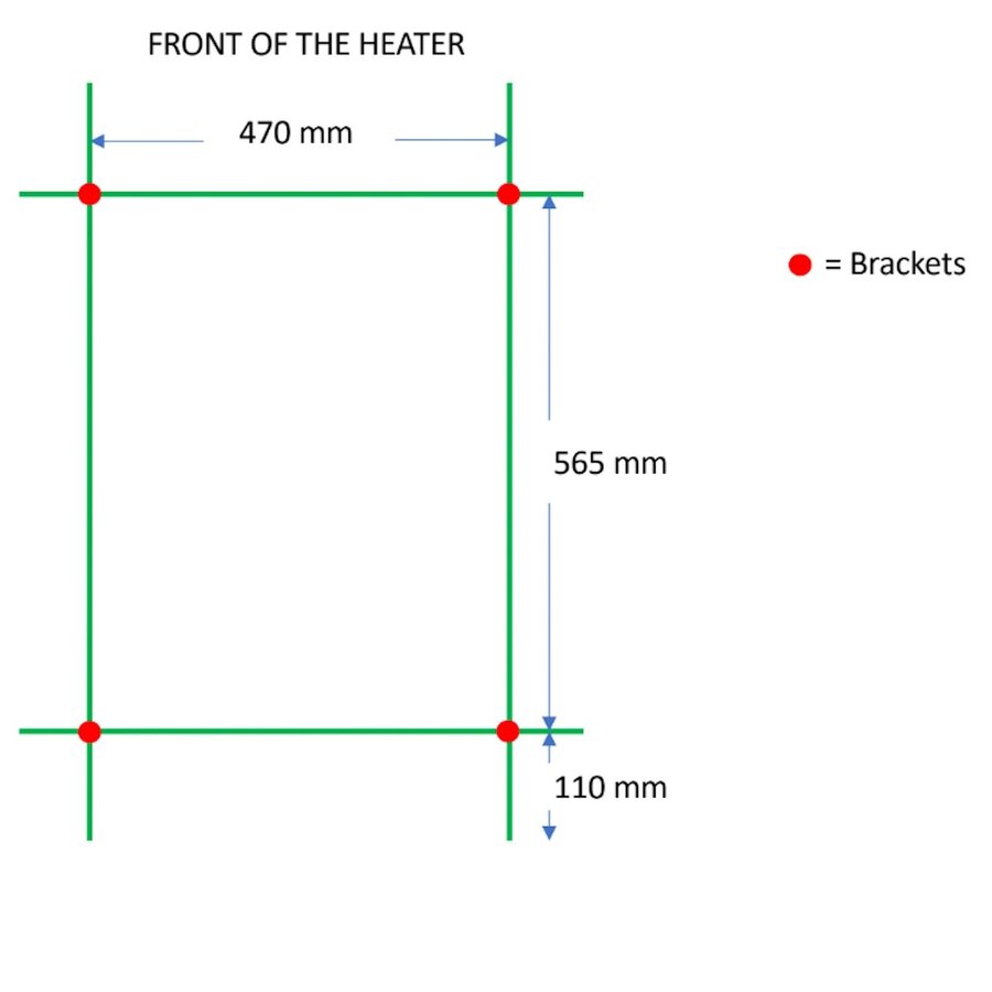 Designradiator TVS Pivo Zwart 78.5x50 cm