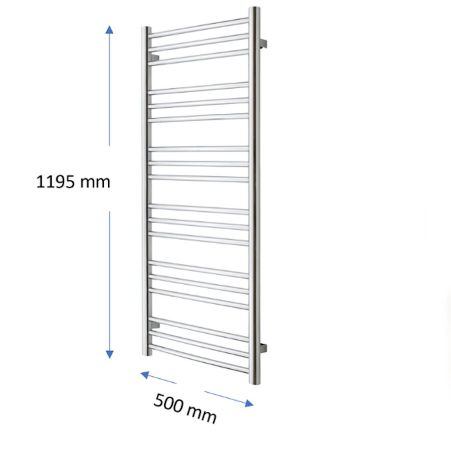 Designradiator TVS Pivo Zwart 119.5x50 cm