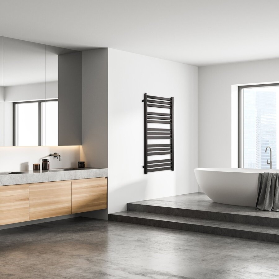 Designradiator TVS Paso Zwart 112x50 cm