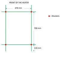 Designradiator TVS Duo Zwart 92x50 cm