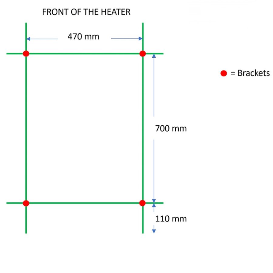 Designradiator TVS Duo Zwart 92x50 cm