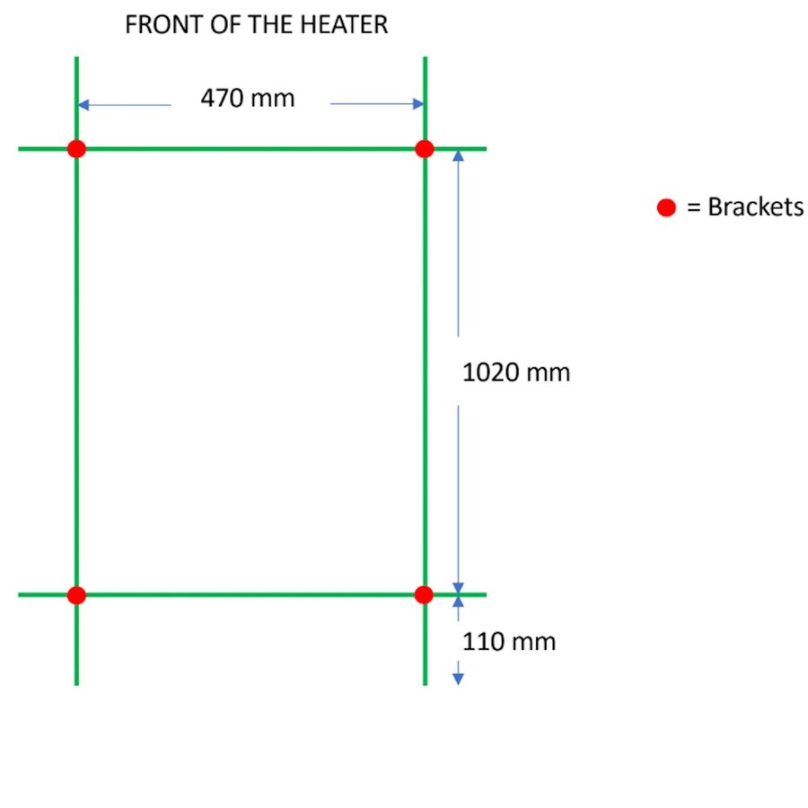 Designradiator TVS Duo Wit 124x50 cm