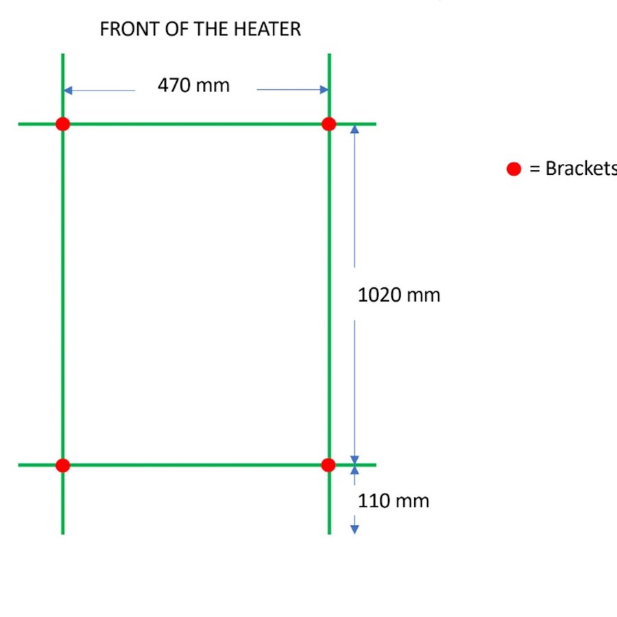 Designradiator TVS Duo Mat Wit 124x50 cm