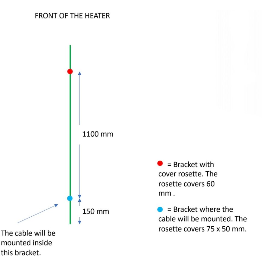 Elektrische Radiator TVS ELDO 1 Edelstaal met Timer 140x6 cm