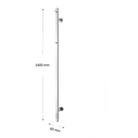 NIET MEER LEVERBAAR Elektrische Radiator TVS ELDO 1F Edelstaal met Timer 140x6 cm