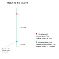 NIET MEER LEVERBAAR Elektrische Radiator TVS ELDO 1F Edelstaal met Timer 140x6 cm