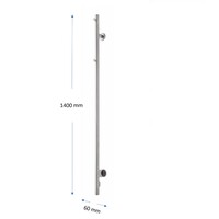 Elektrische Radiator TVS ELDO 1 Mat Zwart met Timer 140x6 cm