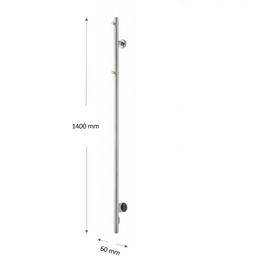 Elektrische Radiator TVS ELDO 1 Mat Zwart met Timer 140x6 cm