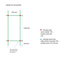 Elektrische Radiator TVS ELDO 2 Edelstaal met Timer 140x13.5 cm