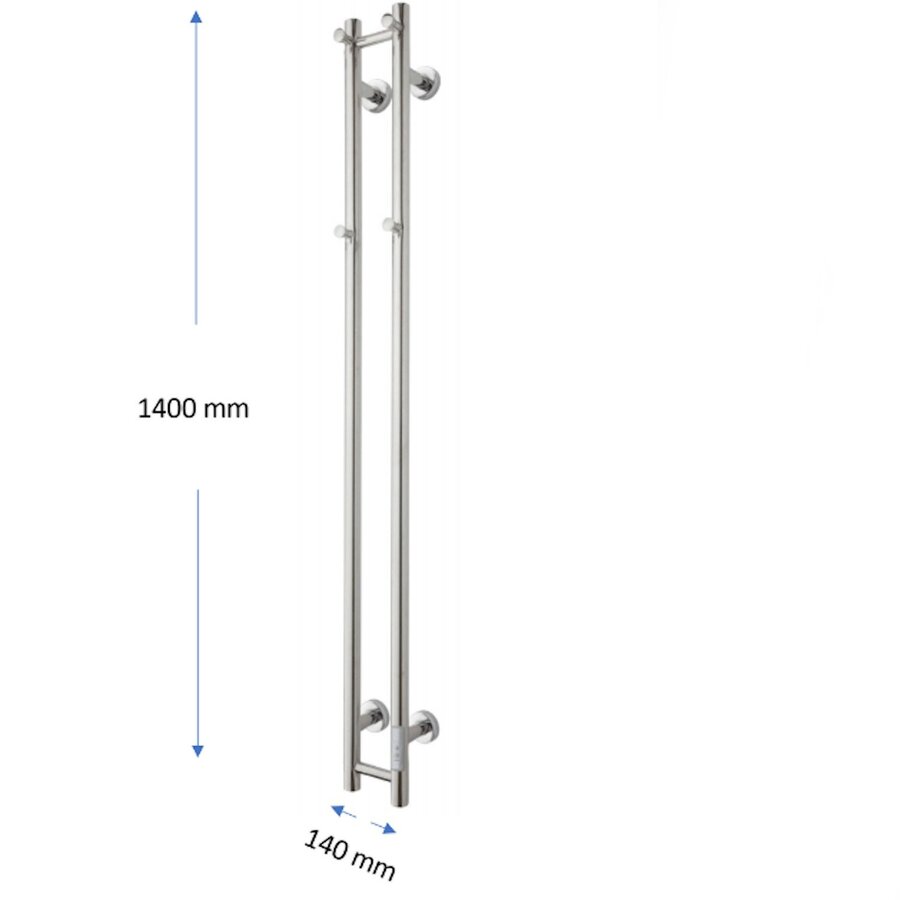 Elektrische Radiator TVS ELDO 2 Wit met Timer 140x13.5 cm