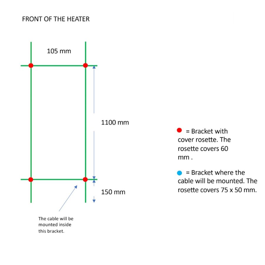 Elektrische Radiator TVS ELDO 2 Wit met Timer 140x13.5 cm