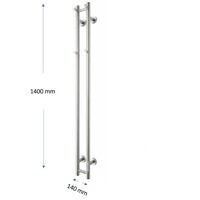 Elektrische Radiator TVS ELDO 2 Mat Zwart met Timer 140x13.5 cm