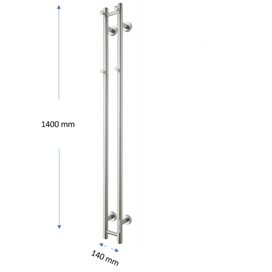 Elektrische Radiator TVS ELDO 2 Mat Zwart met Timer 140x13.5 cm