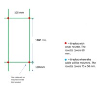 Elektrische Radiator TVS ELDO 2 Mat Zwart met Timer 140x13.5 cm