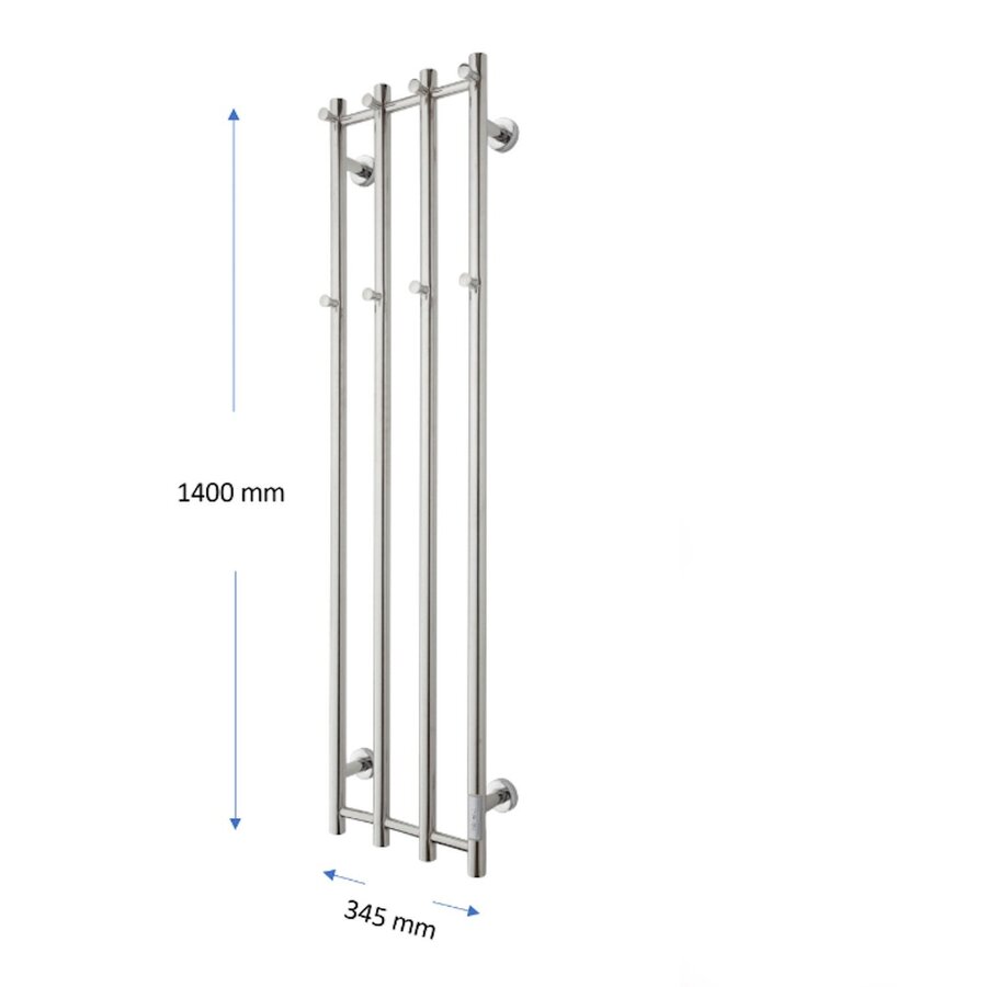 Elektrische Radiator TVS ELDO 4 Wit met Timer 140x34.5 cm