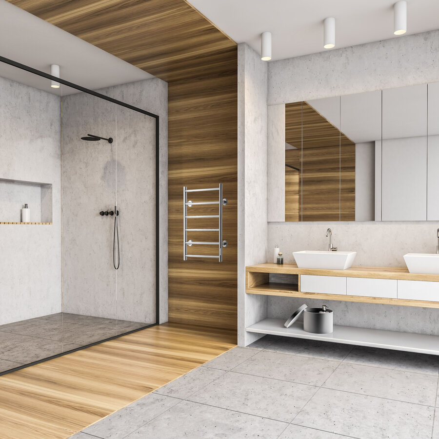 Elektrische Radiator TVS ELDO 6 Edelstaal met Timer 69x50 cm