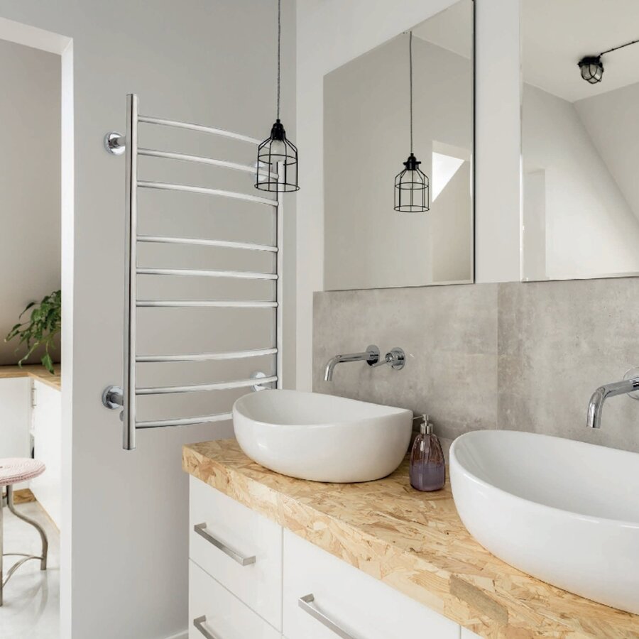 Elektrische Radiator TVS ELDO 9 L Edelstaal met Timer 86x53 cm