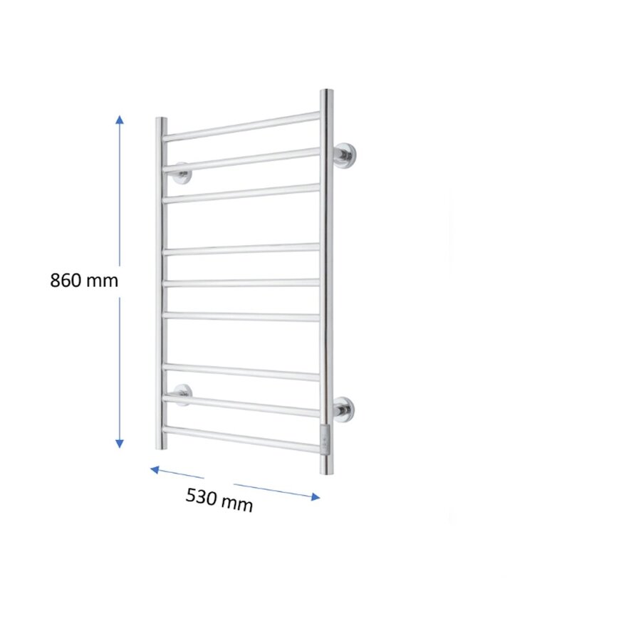 Elektrische Radiator TVS ELDO 9 L Edelstaal met Timer 86x53 cm