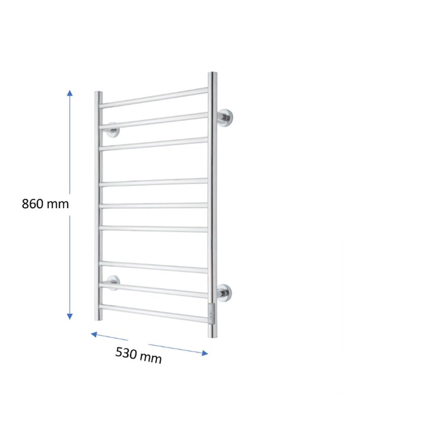 Elektrische Radiator TVS ELDO 9 L Mat Zwart met Timer 86x53 cm