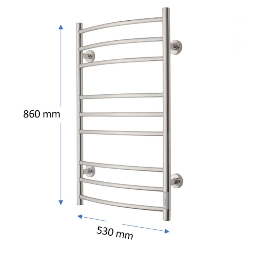 Elektrische Radiator TVS ELDO 9 Edelstaal met Timer 86x53 cm