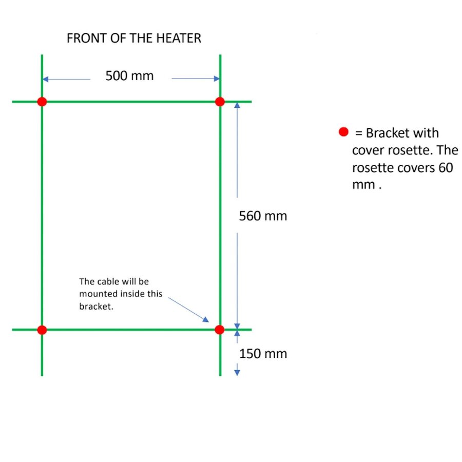 Elektrische Radiator TVS ELDO 9 Wit met Timer 86x53 cm