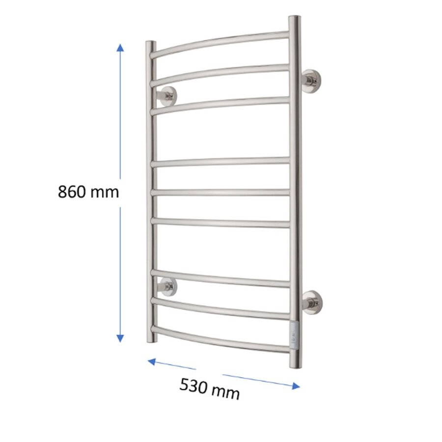 Elektrische Radiator TVS ELDO 9 Mat Zwart met Timer 86x53 cm