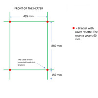 Elektrische Radiator TVS ELDO 12 L Mat Zwart met Timer 116x53 cm