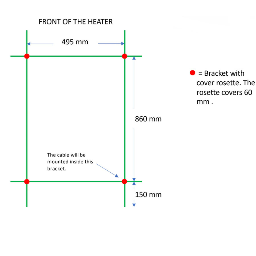 Elektrische Radiator TVS ELDO 12 L Wit met Timer 116x53 cm