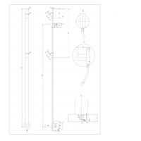 Elektrische Radiator TVS PLUS 1F Chroom 150 x 8.5 cm