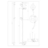 Elektrische Radiator TVS PLUS 1F Geborsteld Goud 150 x 8.5 cm