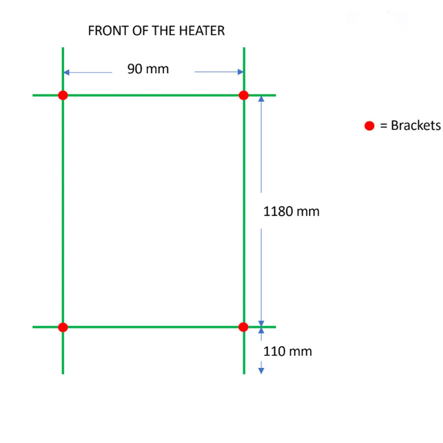 Designradiator TVS PLUS 2 Goud 140 x 13.5 cm