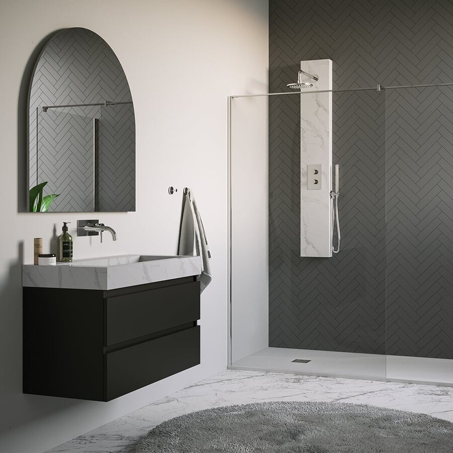 Thermostatisch Douchepaneel Brauer Chrome Edition  Calacatta Gold Set 01