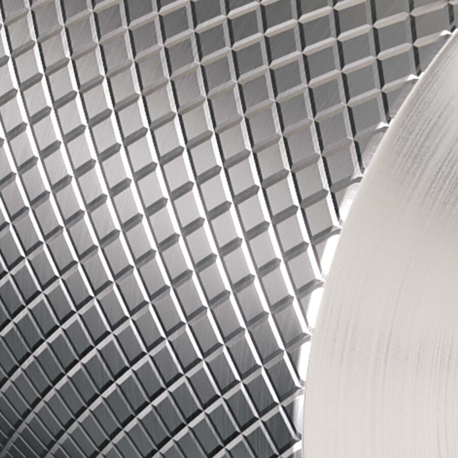 Thermostatische Inbouw Regendouche Brauer Carving Edition Met Drukknoppen SET 69 Met 20 cm Douchekop En Gebogen Muurarm En Staaf 3-Standen Handdouche En Doucheslang En Geintergreerde Glijstang RVS Geborsteld