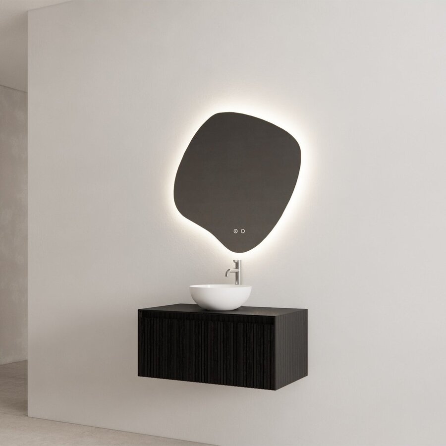 Onderkast Gliss Design Timotheus 90 CM Incl. Topplaat Black Veneer