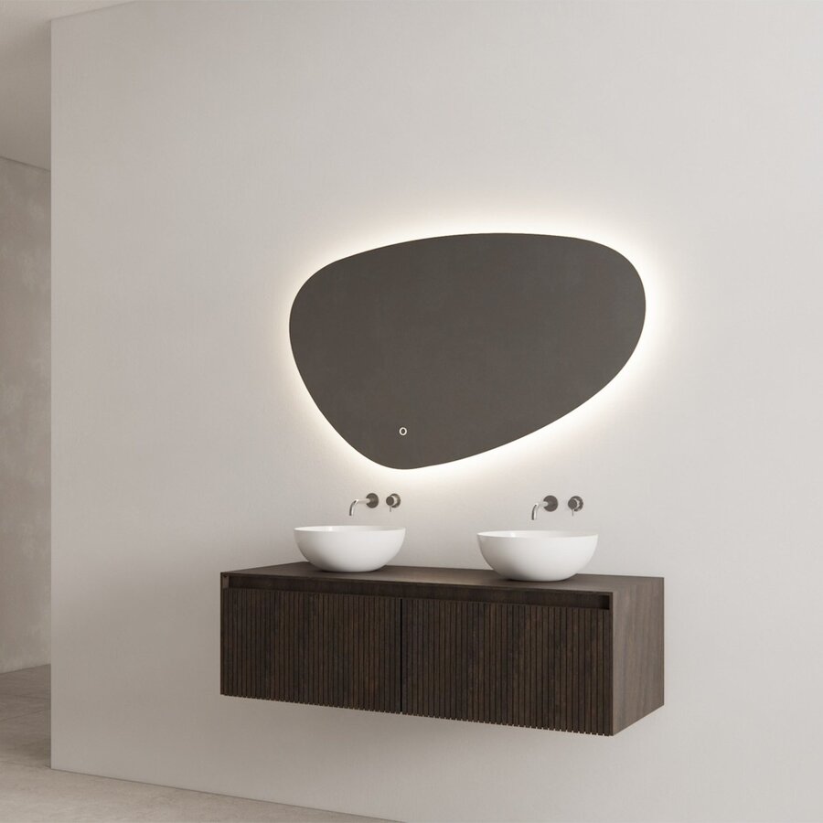 Onderkast Gliss Design Timotheus 140 CM 2 Lades Incl Topplaat Charcoal