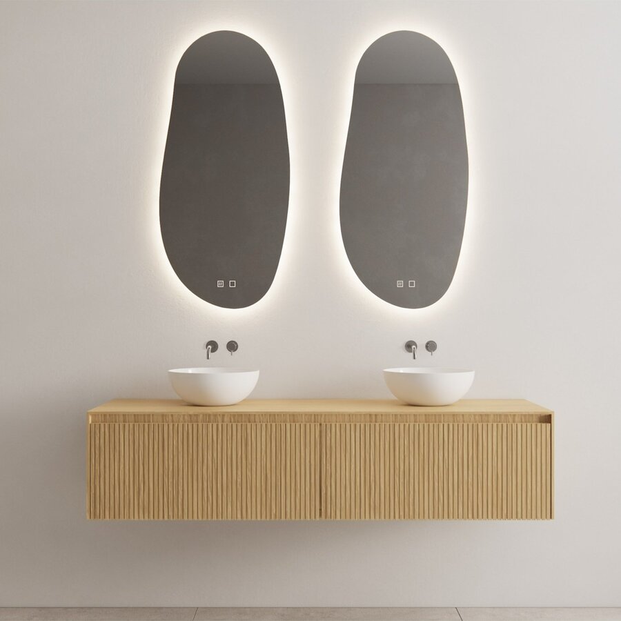 Onderkast Gliss Design Timotheus 180 CM 2 Lades Incl Topplaat Pure