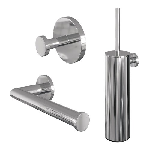 Toiletaccessoire Set Brauer Chrome 3-in-1 Chrome 
