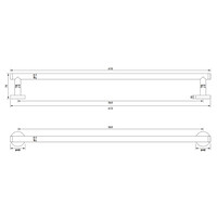 Handdoekrek Brauer Brushed Edition 60 Cm RVS Geborsteld PVD