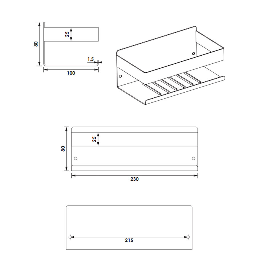 Doucherek Brauer Gold Edition 23 Cm Goud Geborsteld PVD