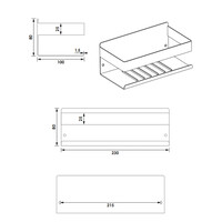 Doucherek Brauer Gunmetal Edition 23 Cm Gunmetal Geborsteld PVD