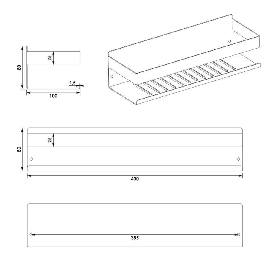 Doucherek Brauer Brushed Edition 40 Cm RVS Geborsteld PVD