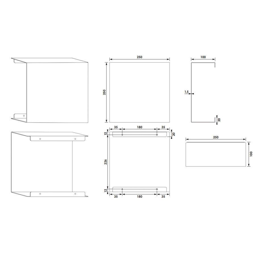 Opbouwnis Brauer Copper Edition Met Verborgen Opbergruimte Koper Geborsteld PVD
