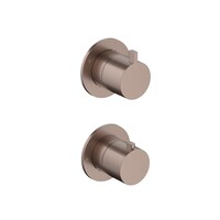 Inbouw thermostaat - Afbouwdeel Hotbath Ace Met 3-Weg Stop-Omstel Geborsteld Koper PVD