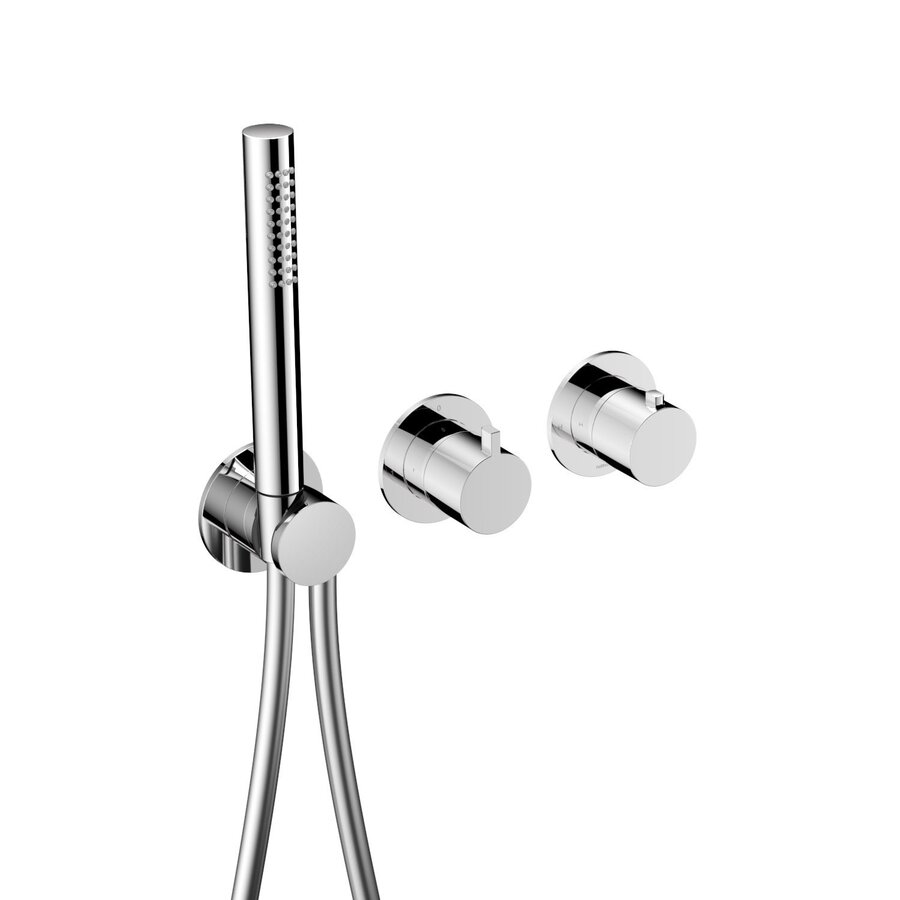 Inbouw thermostaat - Afbouwdeel Hotbath Ace Met 2-Weg Stop-Omstel Met Handdouche/ Doucheslang Chroom