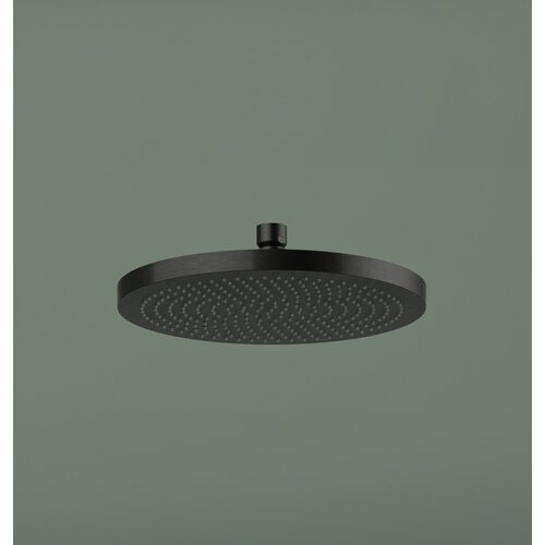 Hoofddouche Hotbath Ace Rond 23 cm Geborsteld Zwart PVD 