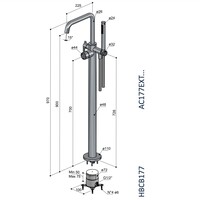 Afbouwdeel Vrijstaande Badmengkraan Hotbath Ace Geborsteld Koper PVD