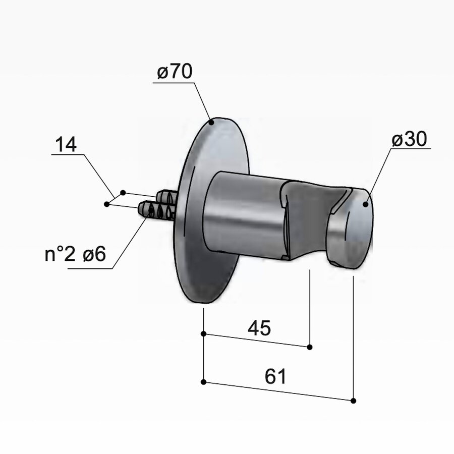 Wandsteun Hotbath Ace Geborsteld Messing PVD