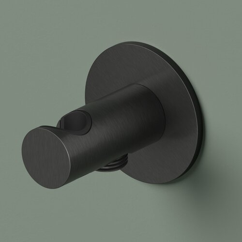 Wandsteun Met uitlaat Hotbath Ace Geborsteld Zwart PVD 