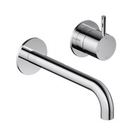 Inbouw Wastafelkraan Hotbath Cobber 18cm Gebogen Uitloop 1-Hendel Chroom